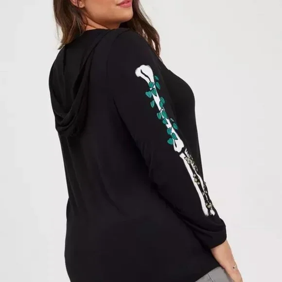Torrid - Hoodie - Super Soft Ribcage - Black - Picture 3 of 8